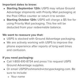 Shipping update. Sept